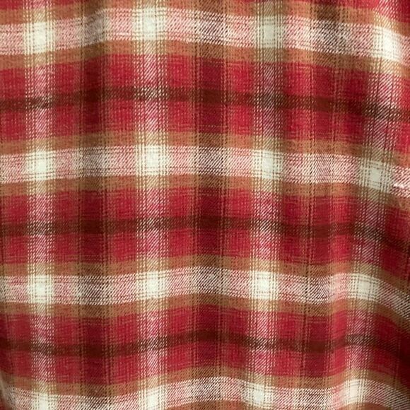 Levi’s long sleeve red plaid button up flannel shirt big boys L 16/18 NEW - Picture 3 of 7